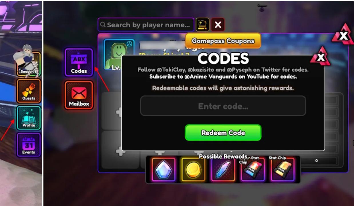 Settings screen showing the Redeem button